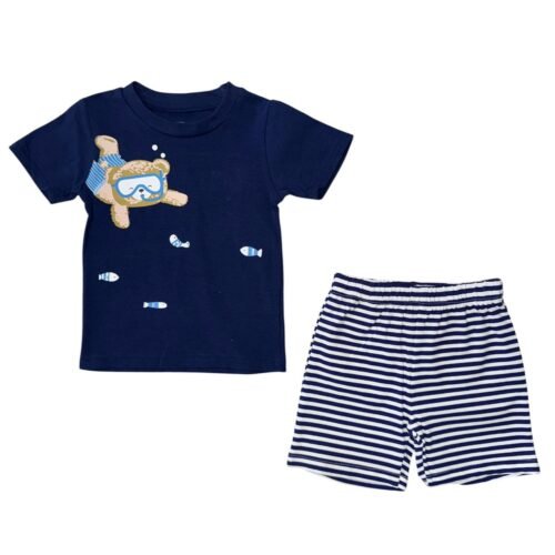 Set Azul Rayas Kotton Kandy