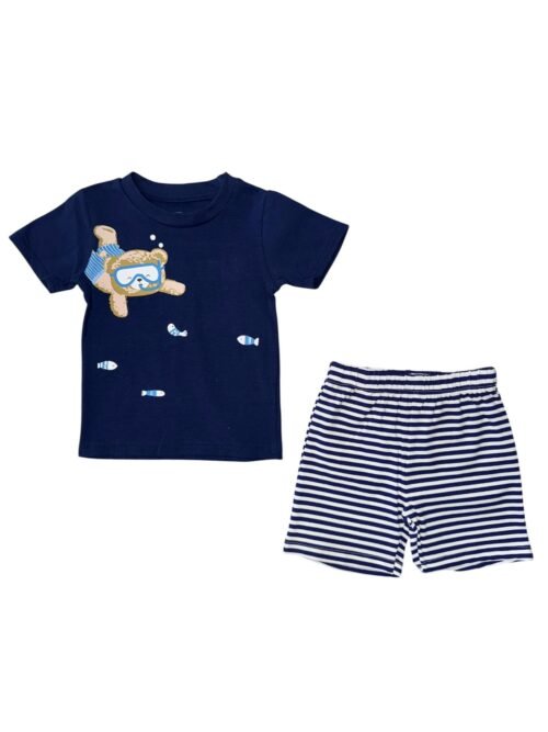Set Azul Rayas Kotton Kandy