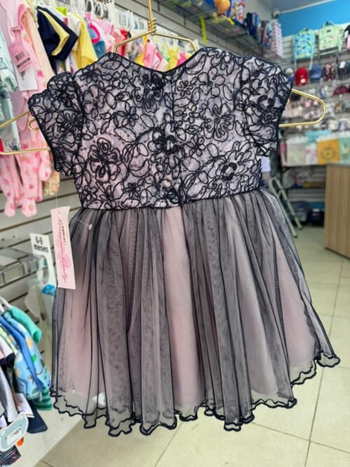 Vestido de Gala Azul Rosa Pastel