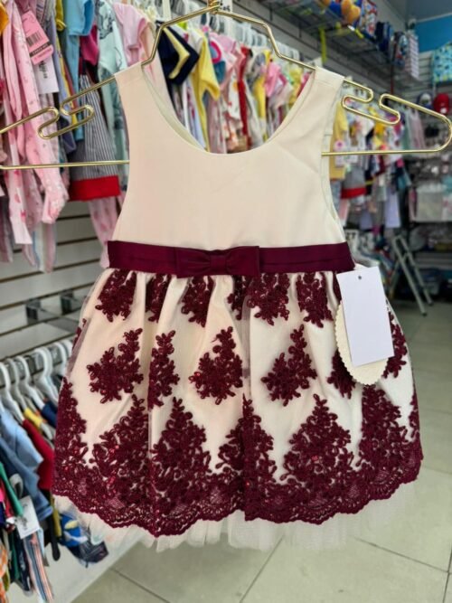 Vestido de Gala Blanco Vino