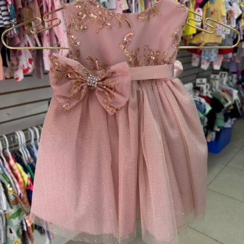 Vestido de Gala Rosa Dorado