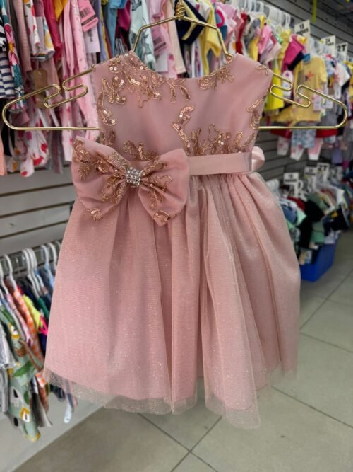 Vestido de Gala Rosa Dorado