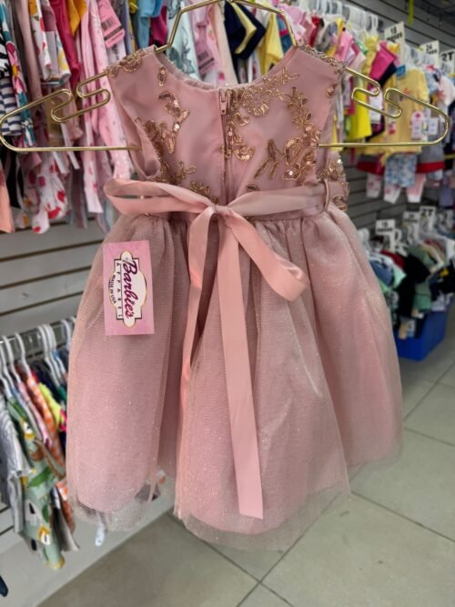 Vestido de Gala Rosa Dorado