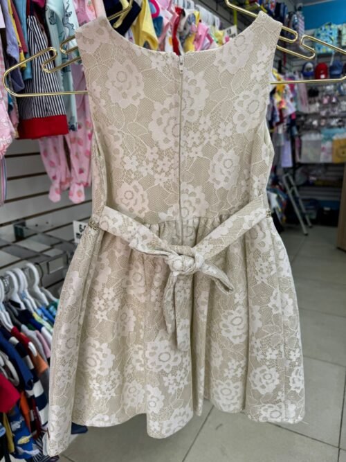 Vestido de Gala Flores Dorado