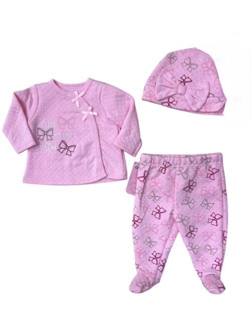 Set 3 Piezas Tinytots Rosa Lazos