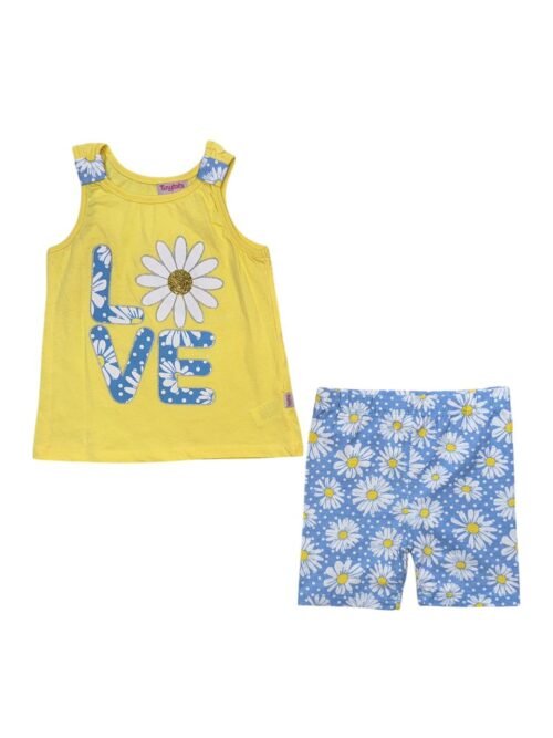 Set 2 piezas Tinytots Amarillo Flores