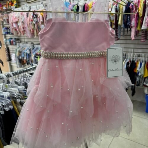 Vestido de Gala Rosa Perlas