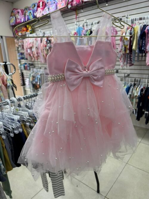 Vestido de Gala Rosa Perlas