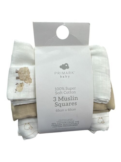 Pack 3 paños de muselina Primark