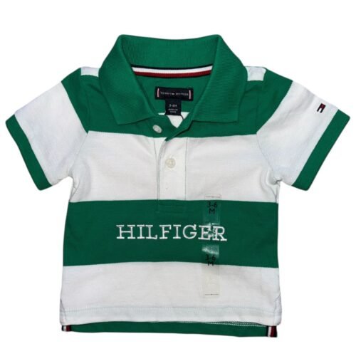 Camisa Tipo Polo Tommy Hilfiger Verde Blanco