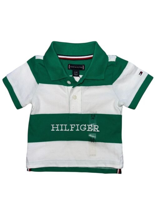 Camisa Tipo Polo Tommy Hilfiger Verde Blanco