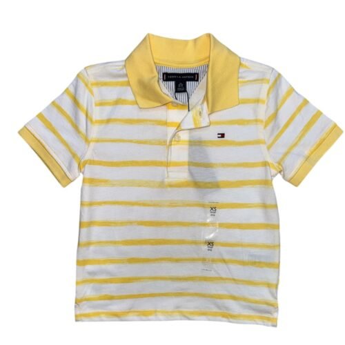 Camisa Tipo Polo Tommy Hilfiger Amarillo Blanco