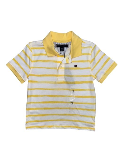 Camisa Tipo Polo Tommy Hilfiger Amarillo Blanco