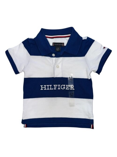 Camisa Tipo Polo Tommy Hilfiger Azul Blanco