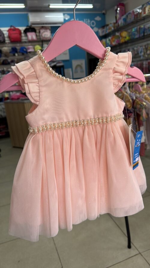 Vestido de Gala Rosa Perlas
