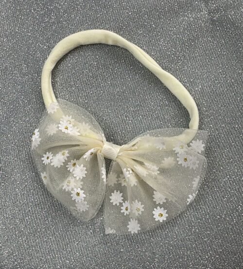 Vincha Blanca Flores