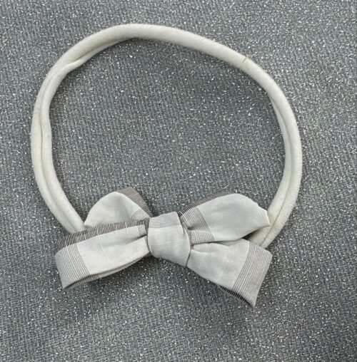 Vincha Blanca Gris