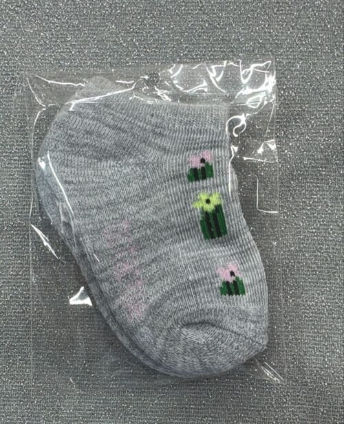 Medias Gris Flores