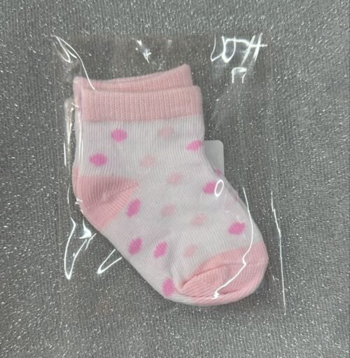 Medias Blanco Rosa Puntos