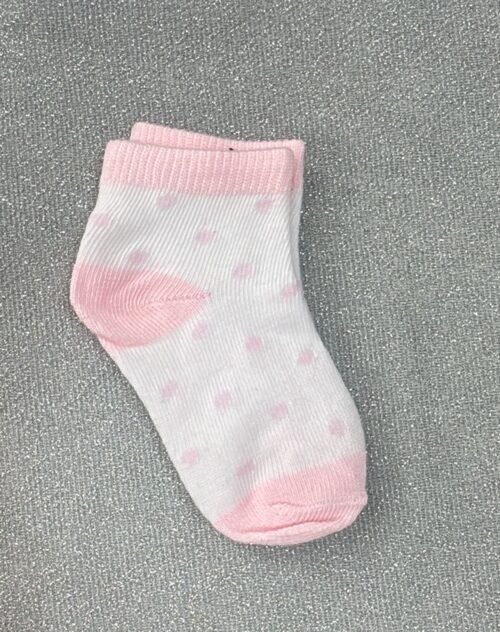 Medias Blanco Rosa Puntos