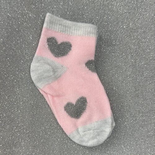 Medias Rosa Gris Corazones
