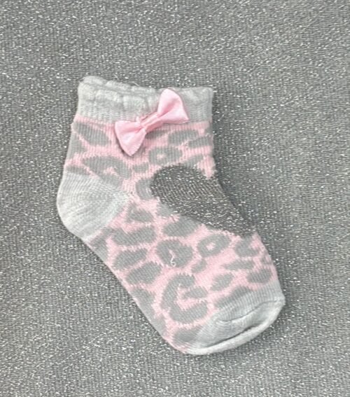 Medias Rosa Gris Lazo