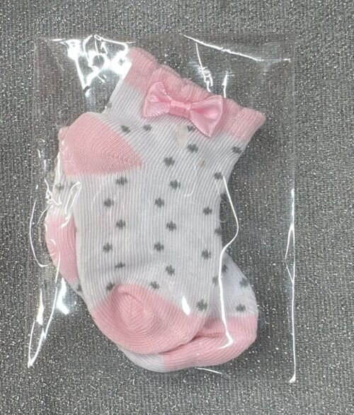 Medias Blanco Rosa Lazo