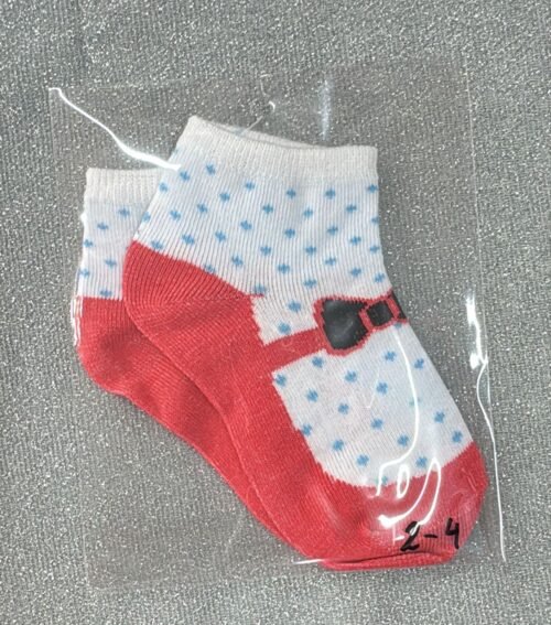 Medias Blanco Rojo 2T-4T