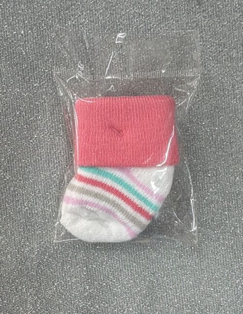 Medias Blanco Rosa Rayas