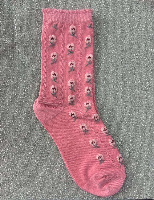 Medias Rosa Flores