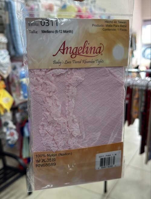 Panties Encaje Rosa Pastel Talla 6-12 meses