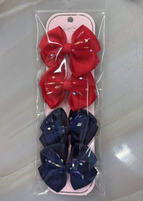 Paq 4 Lazos Rojo Azul