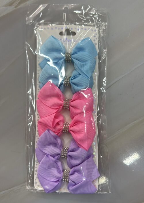 Paq 6 Lazos Celeste Rosa Lila