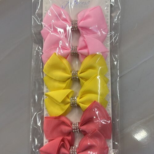 Paq 6 Lazos Rosa Amarillo Coral