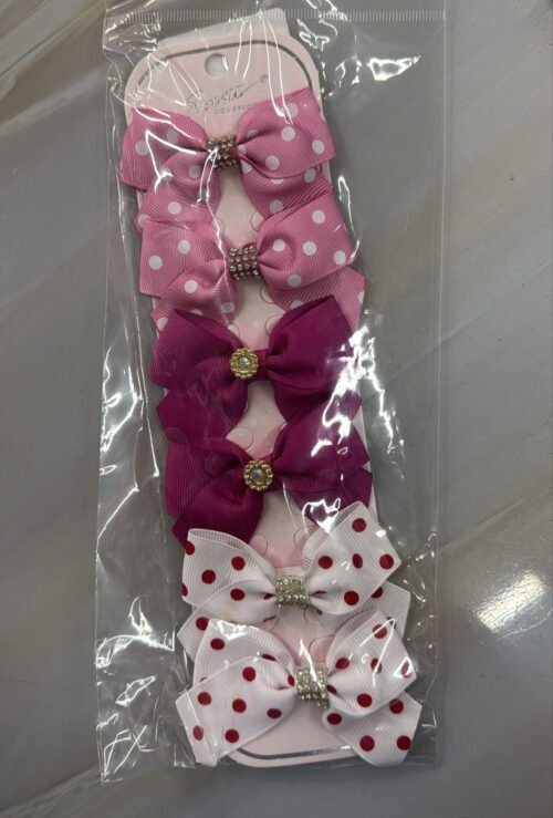 Paq 6 Lazos Rosa Morado Blanco