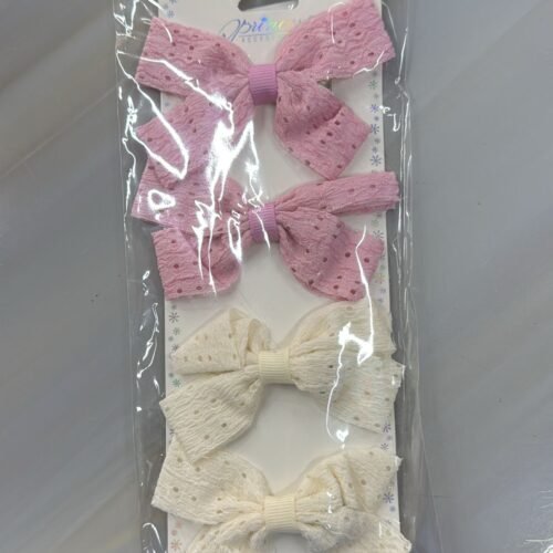 Paq 4 Lazos Rosa Blanco