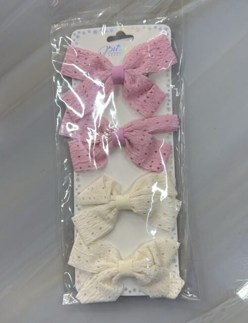 Paq 4 Lazos Rosa Blanco