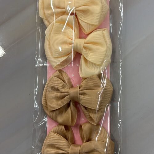Paq 4 Lazos Crema Beige