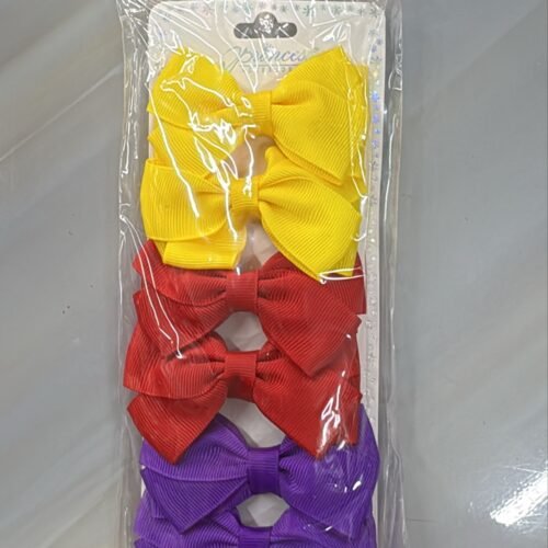 Paq 6 Lazos Amarillo Rojo Morado