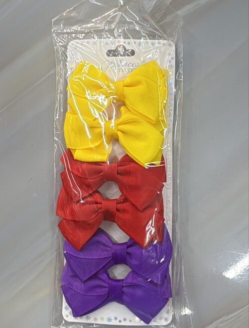 Paq 6 Lazos Amarillo Rojo Morado