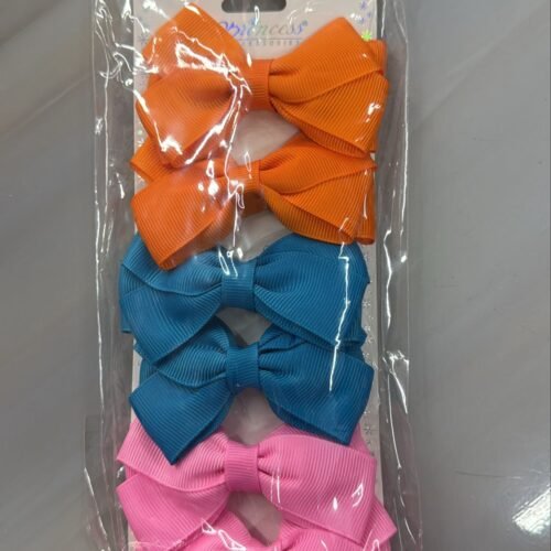 Paq 6 Lazos Naranja Turquesa Rosa