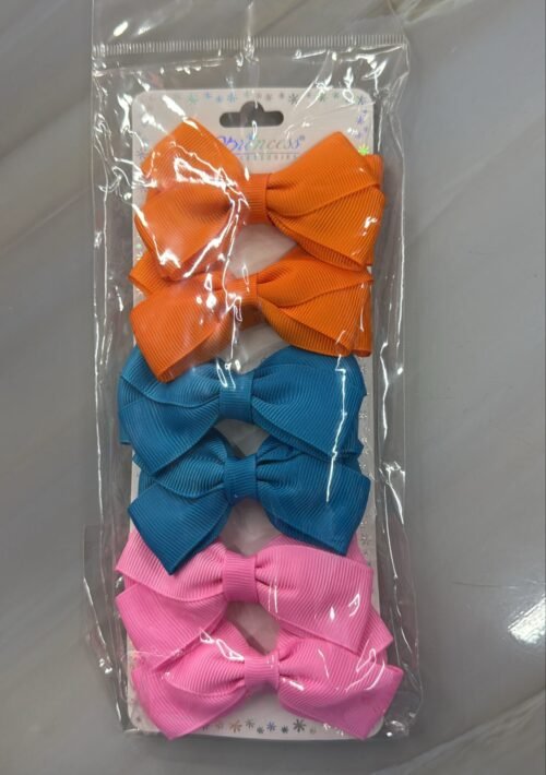 Paq 6 Lazos Naranja Turquesa Rosa