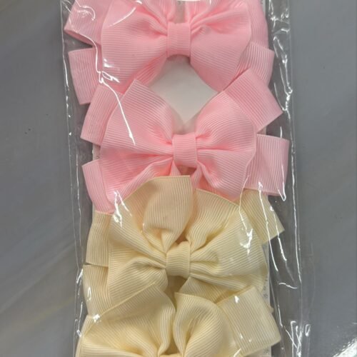 Paq 4 Lazos Rosa Crema