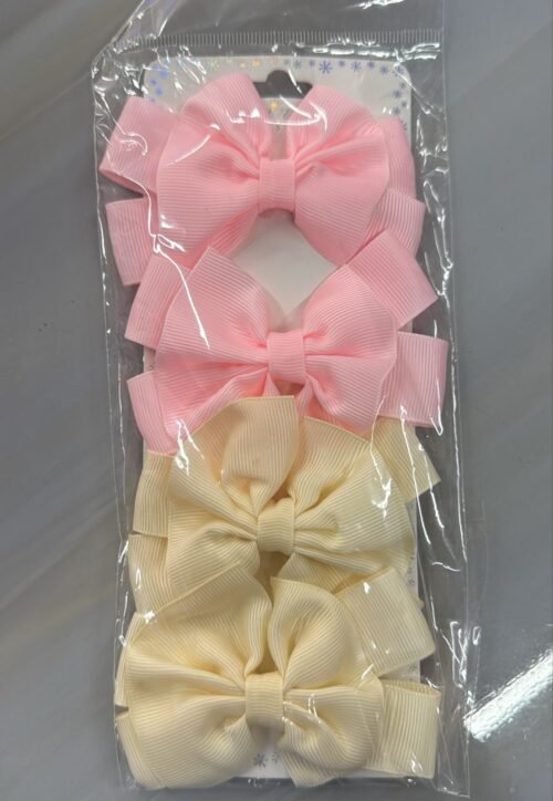 Paq 4 Lazos Rosa Crema