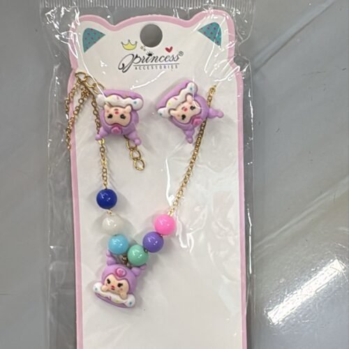 Set Collar Aretes Lila