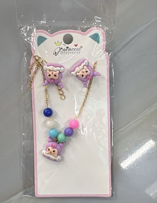 Set Collar Aretes Lila