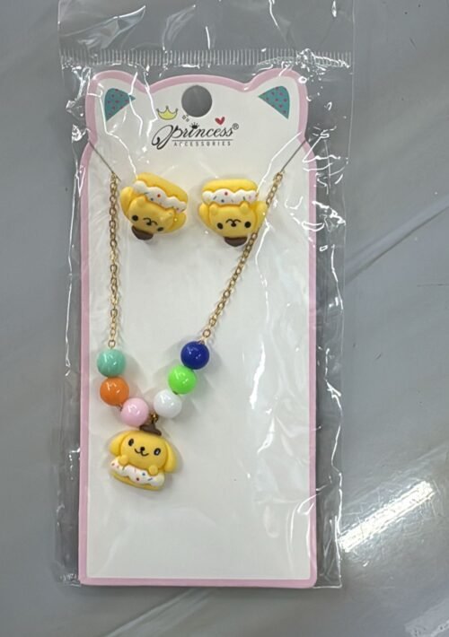 Set Collar Aretes Amarillo
