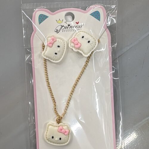 Set Collar Aretes Blanco