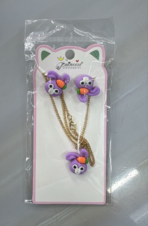 Set Collar Aretes Lila